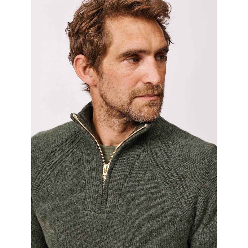 Aubin Pelham Lambswool Zip Neck image number 2